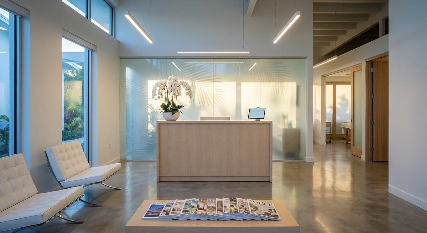 A welcoming Rehoboth clinic reception in Grand Cayman
